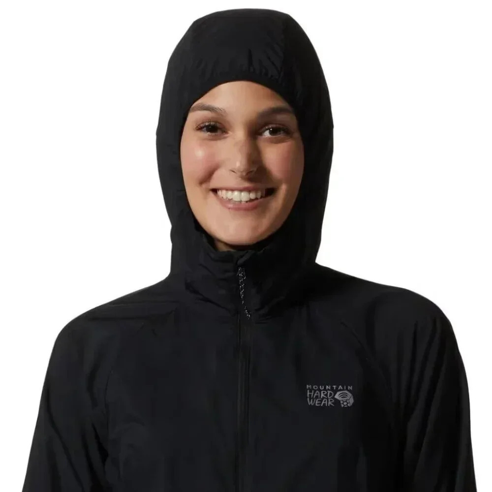 Black Women's Warm Thin Fleece Zip Up With Hoodie, MEC,  US S - Picture 4 of 8
